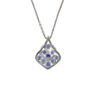 Z263.5 Sapphire and diamond pendant back