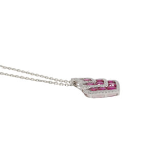 263.5 Ruby and diamond pendant side