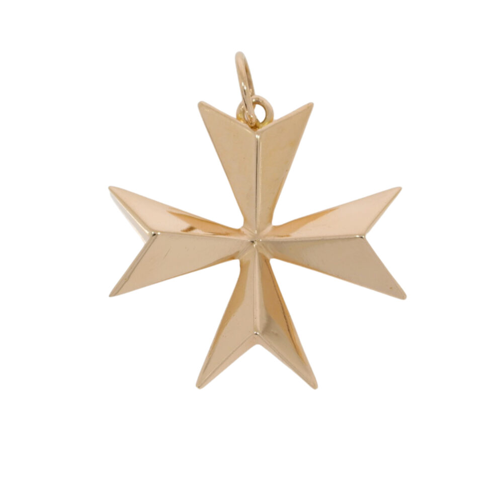 18ct gold Maltese Cross pendant