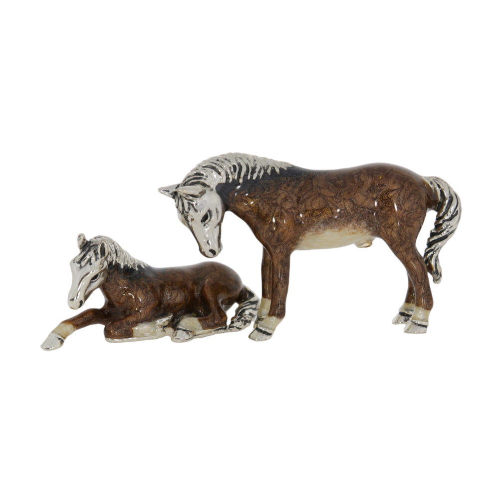 Saturno Sterling silver and Enamel Horse ornaments