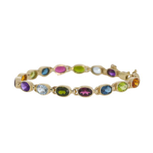 F224.5 Multigem gold bracelet side