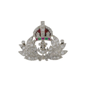 K463.2 Naval crown diamond brooch