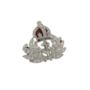 K463.2 Naval crown diamond brooch side