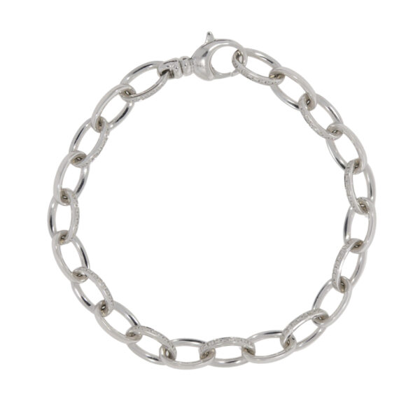 Diamond set Theo Fennell 18ct white gold link bracelet