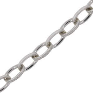 T224.5 Diamond set 18ct white gold bracelet links