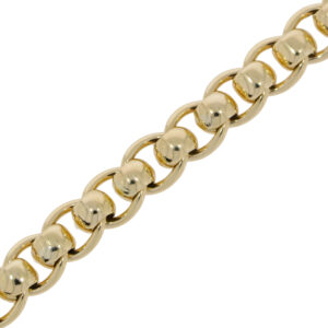 W224.5 9ct gold roller link bracelet close up
