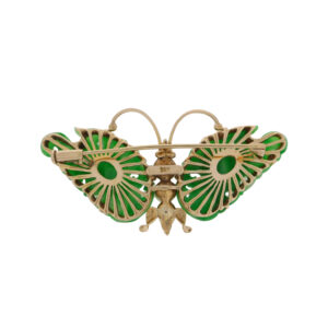 C468.2 Jade and 14ct gold Butterfly brooch back