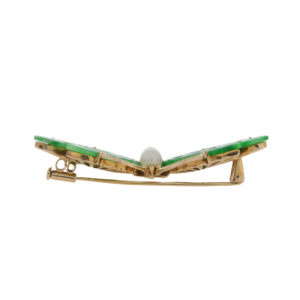 C468.2 Jade and 14ct gold Butterfly brooch end