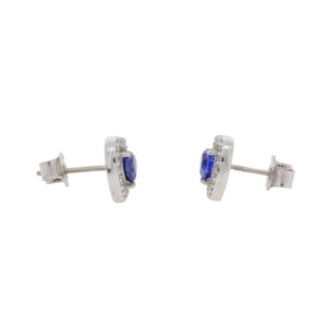 F422.2 Sapphire and diamond heart cluster earrings end