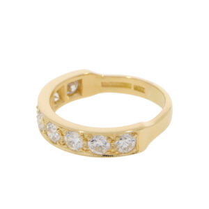 K87:4 Diamond 8 stone haf eternitry ring side 2