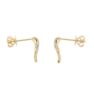 D424.2 Diamond and gold fancy drop earrings end