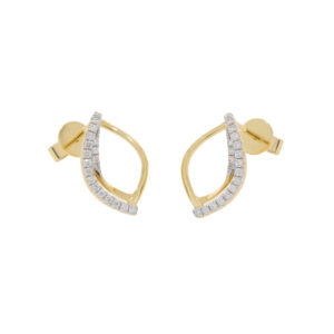 D424.2 Diamond and gold fancy drop earrings side