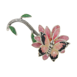 13461 Butterfly on flower top all pink