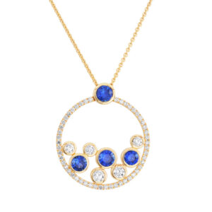 B270.5 Sapphire and diamond bubble pendant