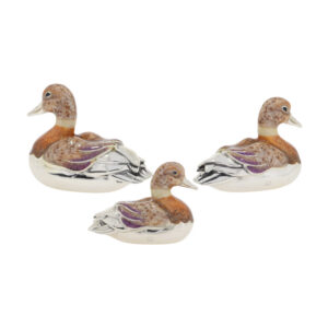 12358 Ducks swimming brown-purple back