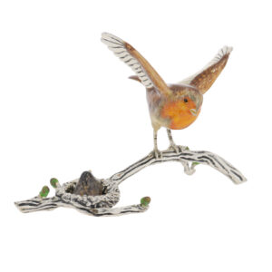 13463 Robin and baby on branch