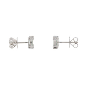 L425.2 Emerald and diamond square cluster earrings end