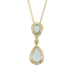 R270.5 Blue Topaz and diamond drop pendant back