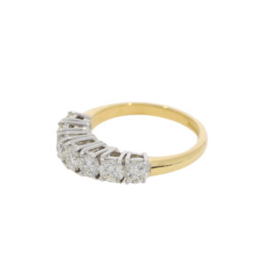 A88.4 Diamond 7 stone half eternity ring side 2