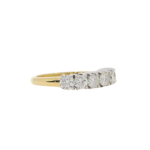 A88.4 Diamond 7 stone half eternity ring side