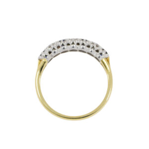 A93.4 Sapphire and diamond 7 stone eternity ring top