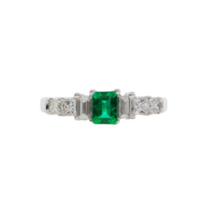 M130.4 Emerald and diamond ring