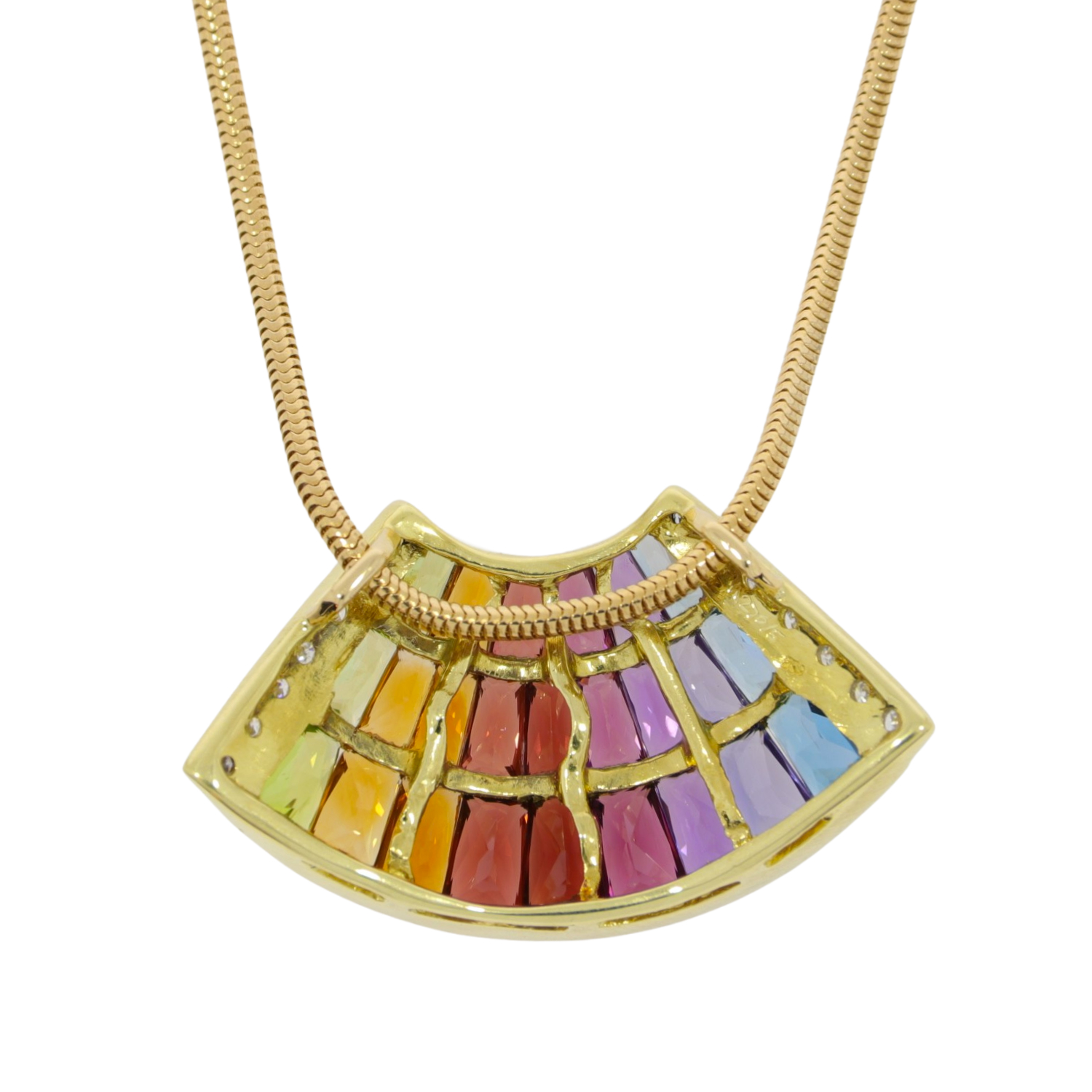 U270.5 Multi gemstone H.Stern necklace back