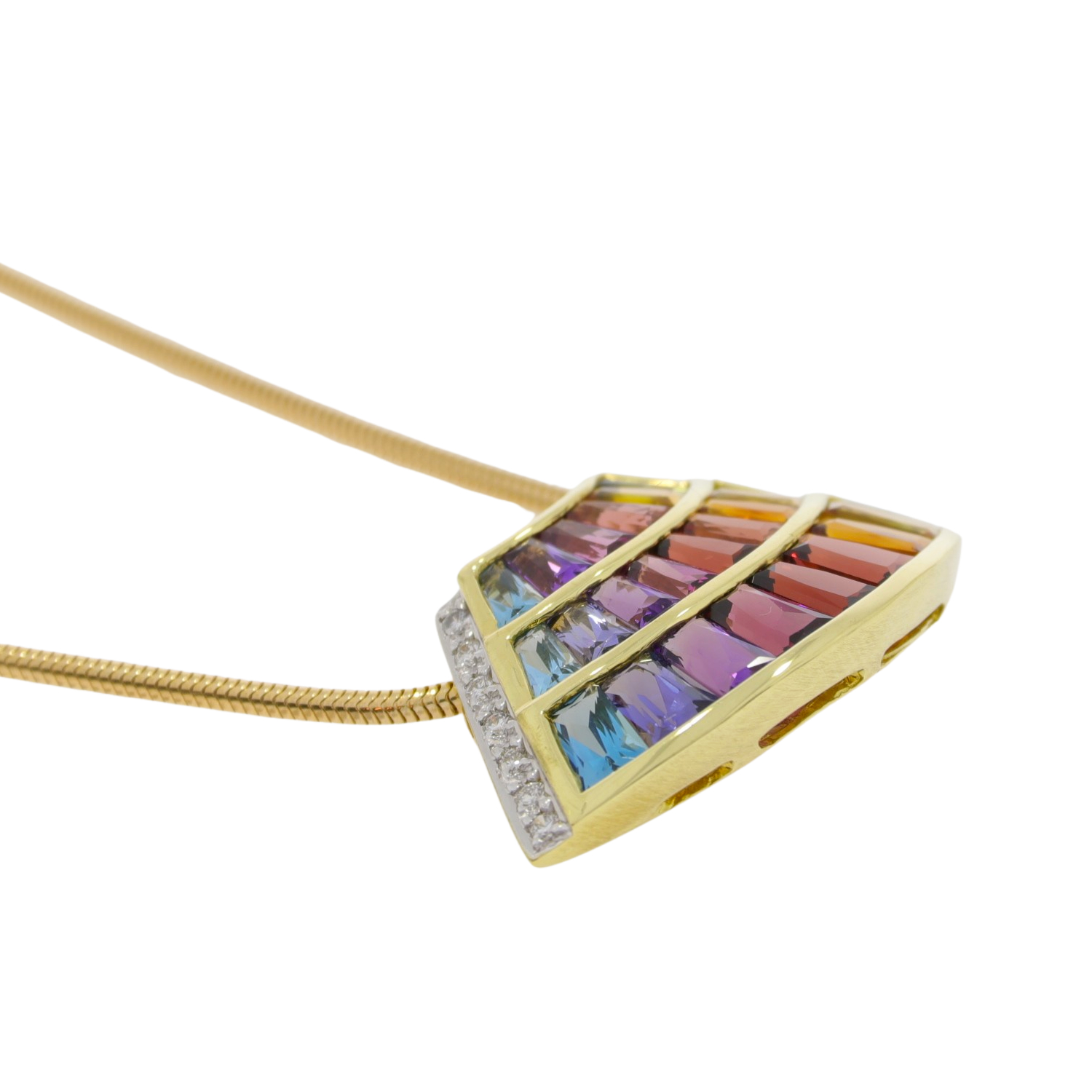 U270.5 Multi gemstone H.Stern necklace side