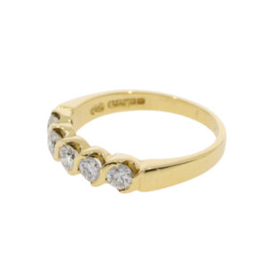 Y48.4 Diamond 5 stone ring side 2