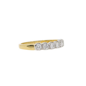 Z87.4 Diamond 7 stone half eternity ring side