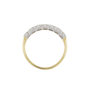 Z87.4 Diamond 7 stone half eternity ring top