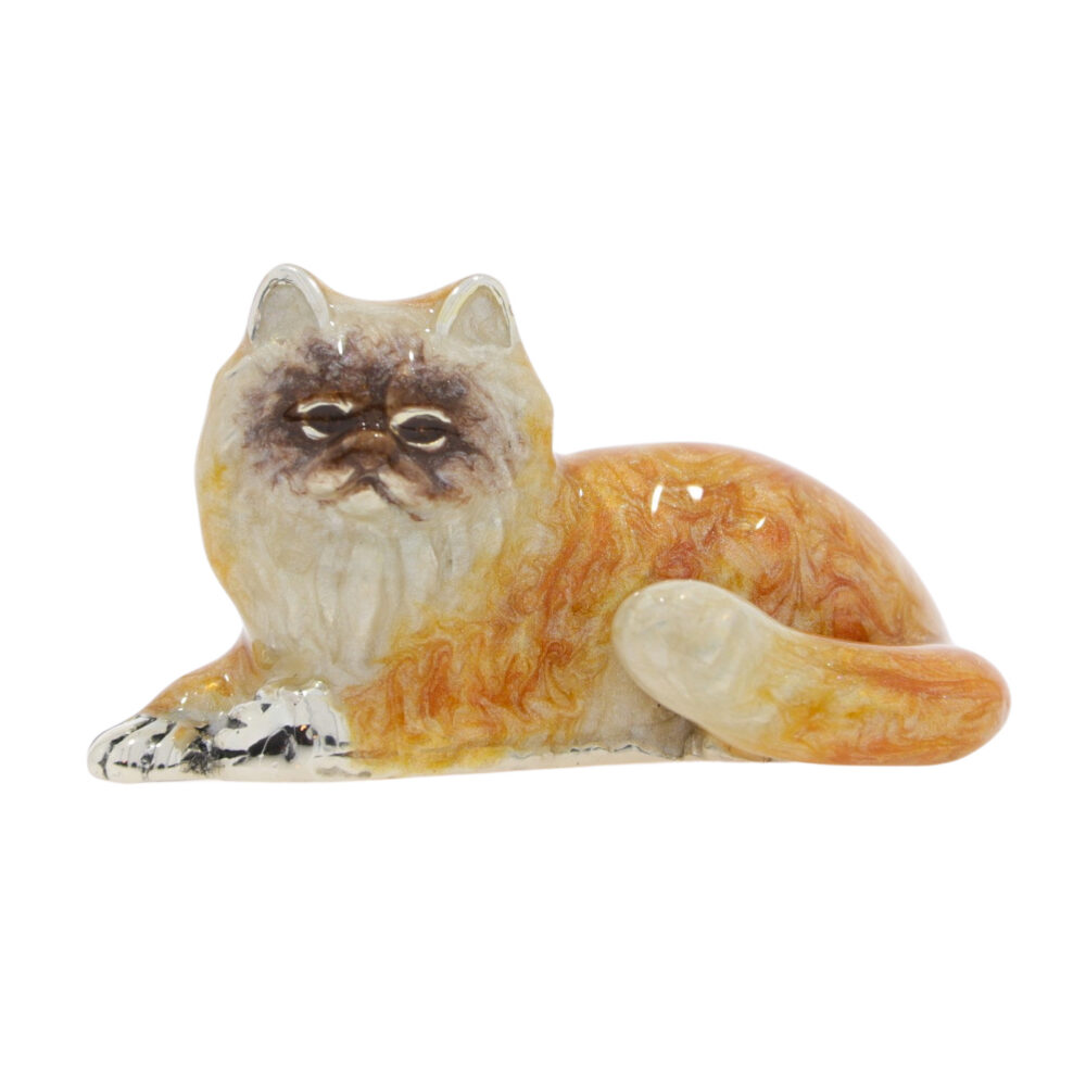 Saturno Sterling Silver and Enamel Persian Cat Ornament
