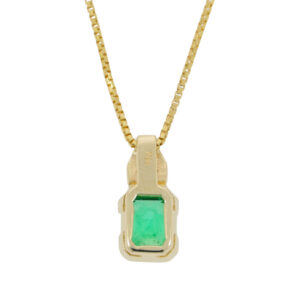 F271.5 Emerald and diamond pendant back