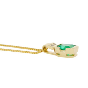 F271.5 Emerald and diamond pendant side