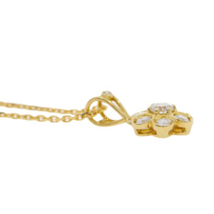 H271.5 Diamond 7 stone cluster pendant side