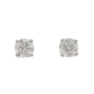 N426.2 Diamond single stone earrings 2.00cts triple X