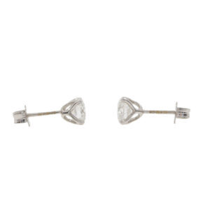 N426.2 Diamond single stone earrings 2.00cts triple X end