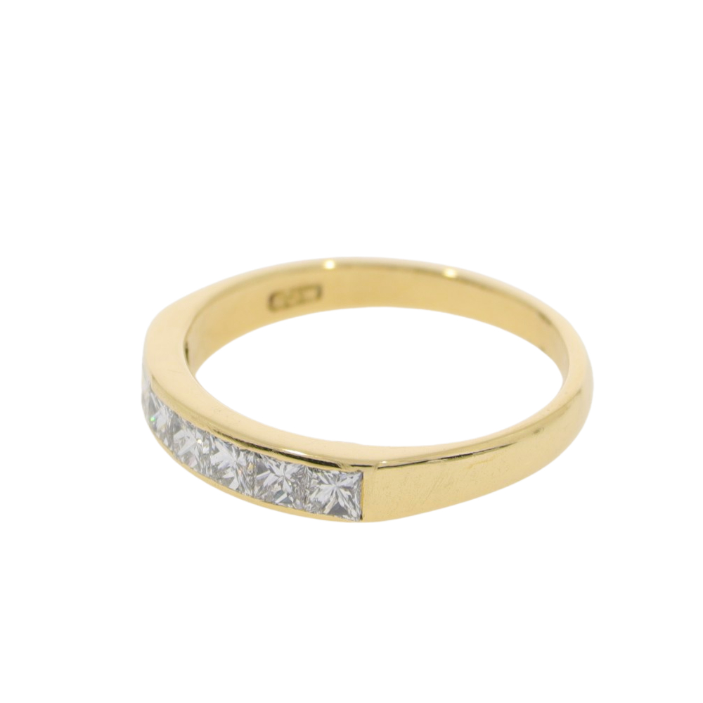 T87.4 Diamond princess cut eternity ring side 2