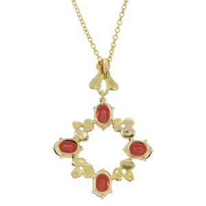 X270.5 Garnet 9ct gold pendant back