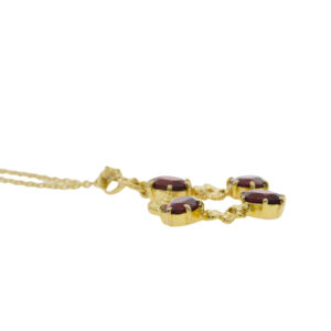 X270.5 Garnet 9ct gold pendant side