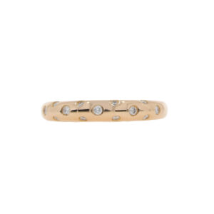 X60.4 Diamond scattered rose gold ring