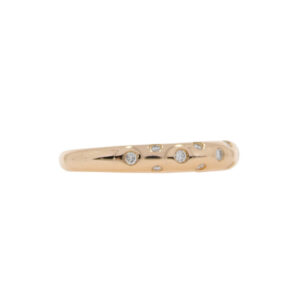 X60.4 Diamond scattered rose gold ring side
