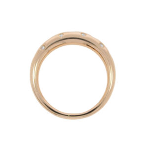 X60.4 Diamond scattered rose gold ring top
